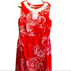 Dress Barn Red & White Dress